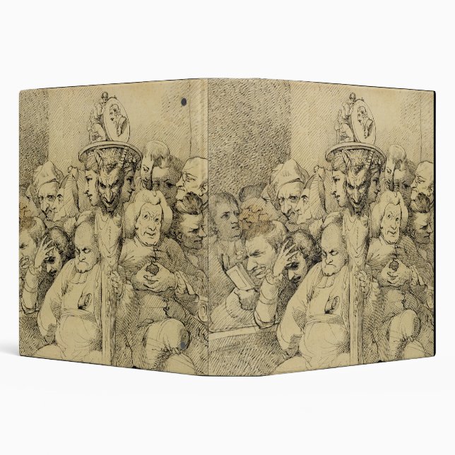 Literary Characters Assembled Around the Medallion Binder (Background)