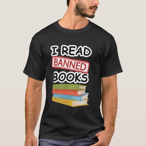 Literary Freedom Fighter I Read banned books T_Shirt