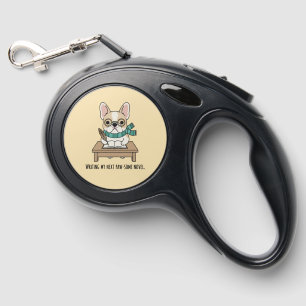 Literary French Bulldog Puppy Dog Yellow Pet Gear Retractable Pet Leash