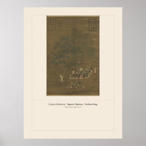 Literary Gathering - Emperor Huizong, Song Poster