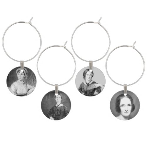 Literary Greats Women Writers Wine Glass Charm