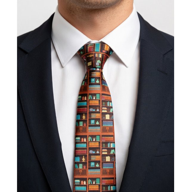 Literary Library Book Lover Necktie (Creator Uploaded)