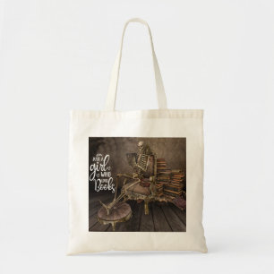 Literary Lovelies Skeleton Girl Tote Bag