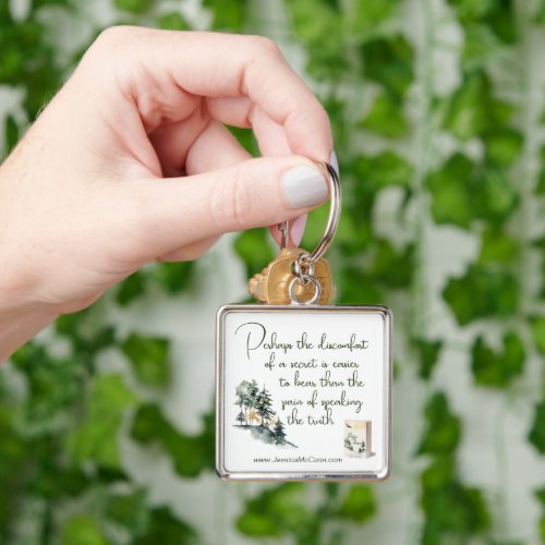 Literary quote keychain for book lovers