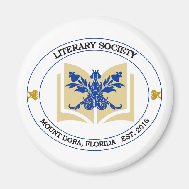 Literary Society Round Magnet (Front)