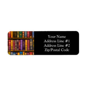 Literary Treasures - Classic Old Books Label