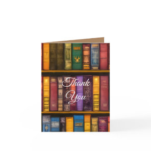 Literary Treasures - Classic Old Books Thank You Card