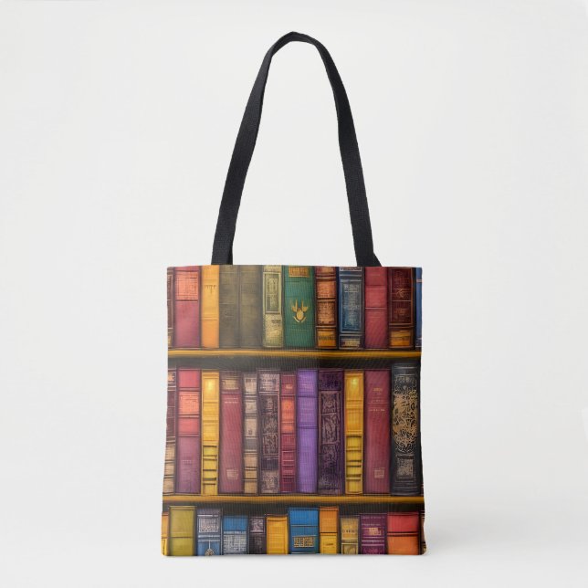 Literary Treasures - Classic Old Books Tote Bag (Front)