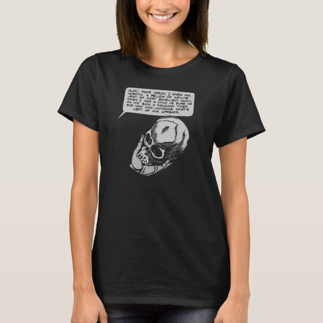 Literature Shakespeare Poor Yorick Skull Shakespea T-Shirt (Front)