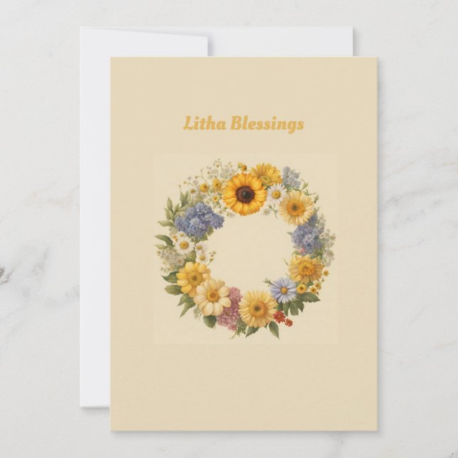 Litha Blessings Holiday Card (Front)