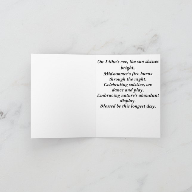 Litha Greeting Card (Inside)