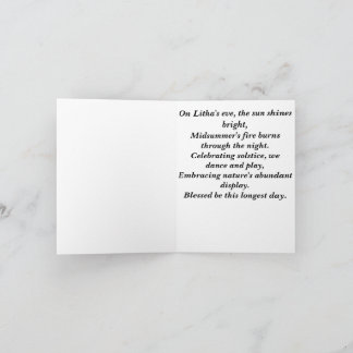 Litha Greeting Card
