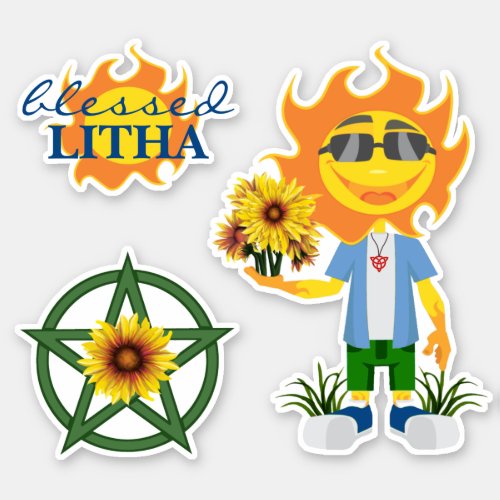 Litha Summer Solstice Pagan Sabbat Wiccan Kids Sti Sticker