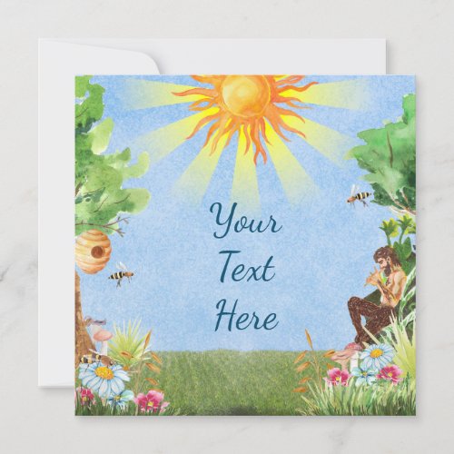 Litha Summer Solstice Sun Greeting Card