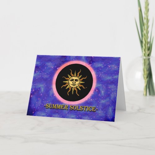 Litha Summer Solstice Sun in the Heavens Card