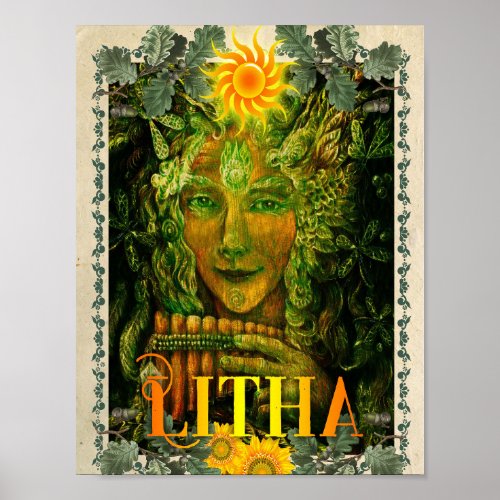 LITHA SUMMER SOLSTICE WICCAN SABBAT POSTER