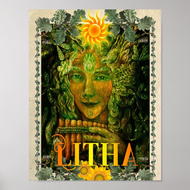 LITHA, SUMMER SOLSTICE WICCAN SABBAT POSTER (Front)