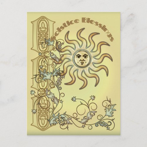 Litha Sun Postcard