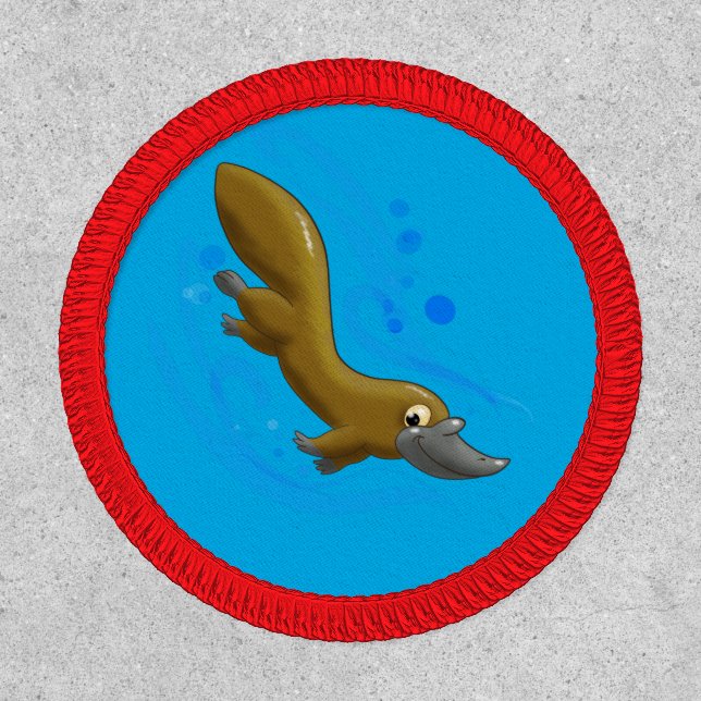 Lithe Little Cartoon Platypus Patch (Front)