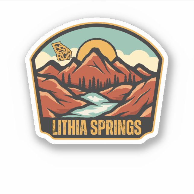 Lithia Springs, Georgia Sticker (Front)