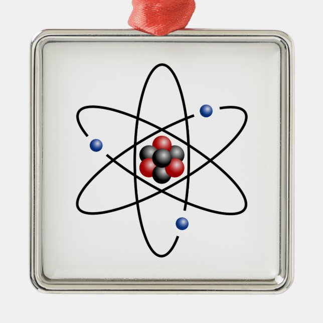 Lithium Atom Chemical Element Li Atomic Number 3 Metal Ornament (Front)