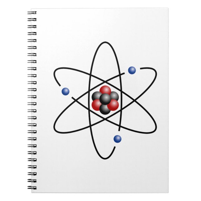 Lithium Atom Chemical Element Li Atomic Number 3 Notebook (Front)
