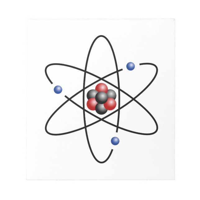 Lithium Atom Chemical Element Li Atomic Number 3 Notepad (Front)