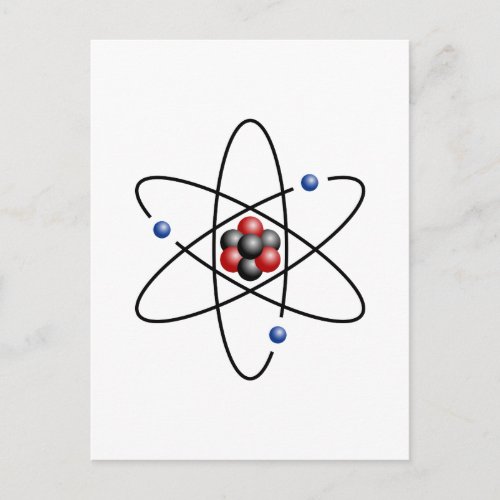 Lithium Atom Chemical Element Li Atomic Number 3 Postcard