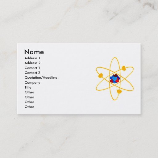 Customizable Lithium_Hearts Business Cards