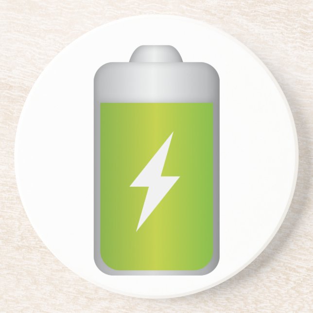 lithium-ion battery Icon Drink Coaster (Front)