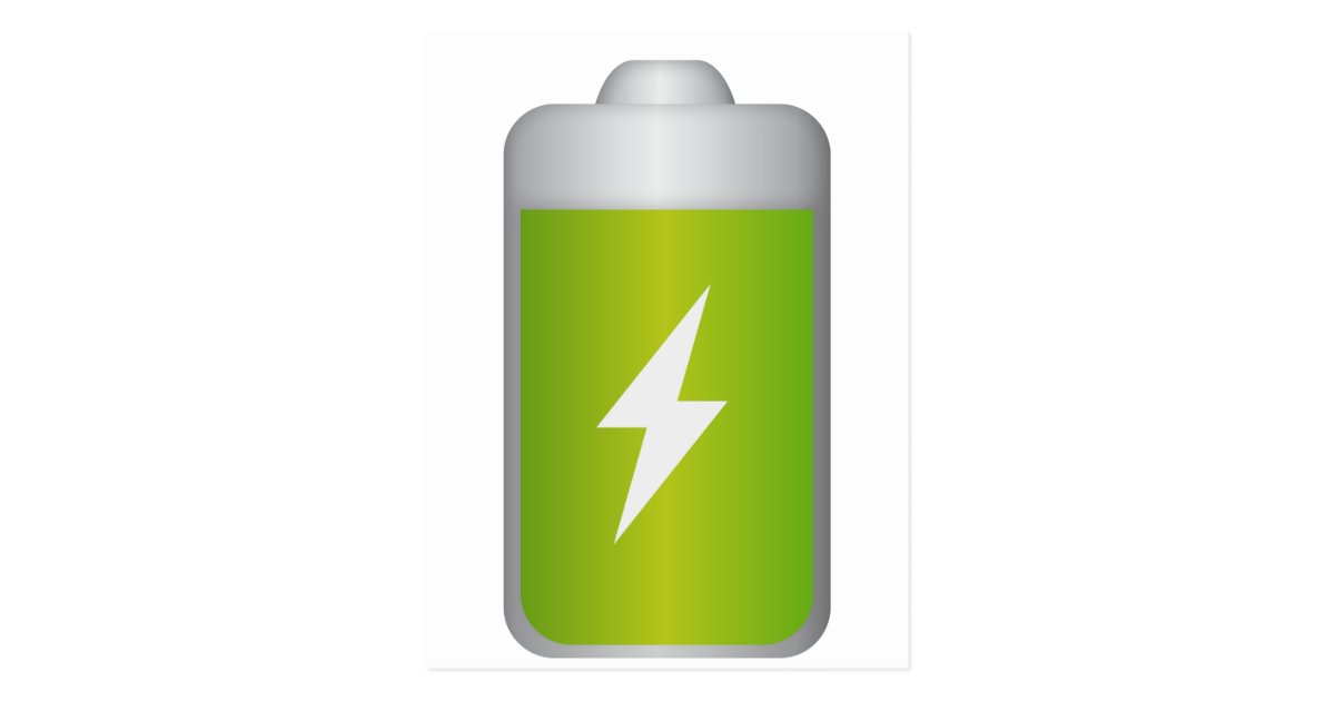 lithium-ion battery Icon Postcard | Zazzle.com