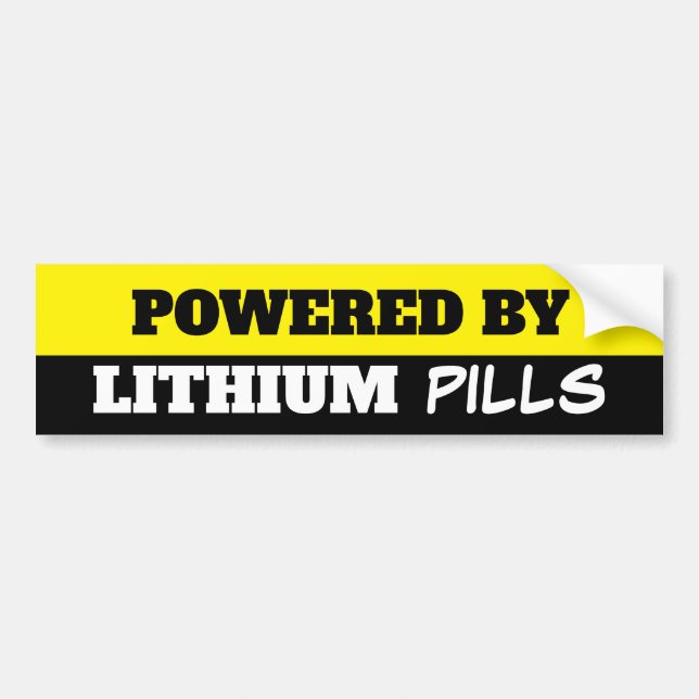 LITHIUM PILLS BUMPER STICKER (Front)