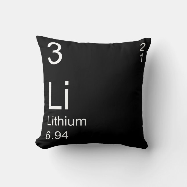Lithium Throw Pillow (Front)