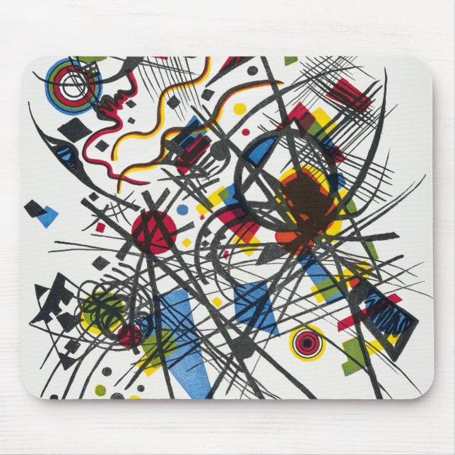 Lithograph for Vierte Bauhausmappe by Kandinsky Mouse Pad (Front)