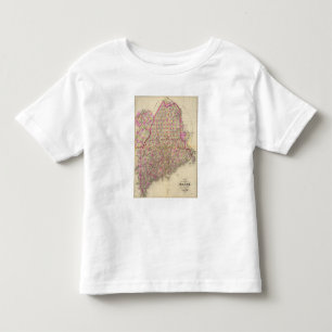 Lithographed Map of Maine Toddler T-shirt