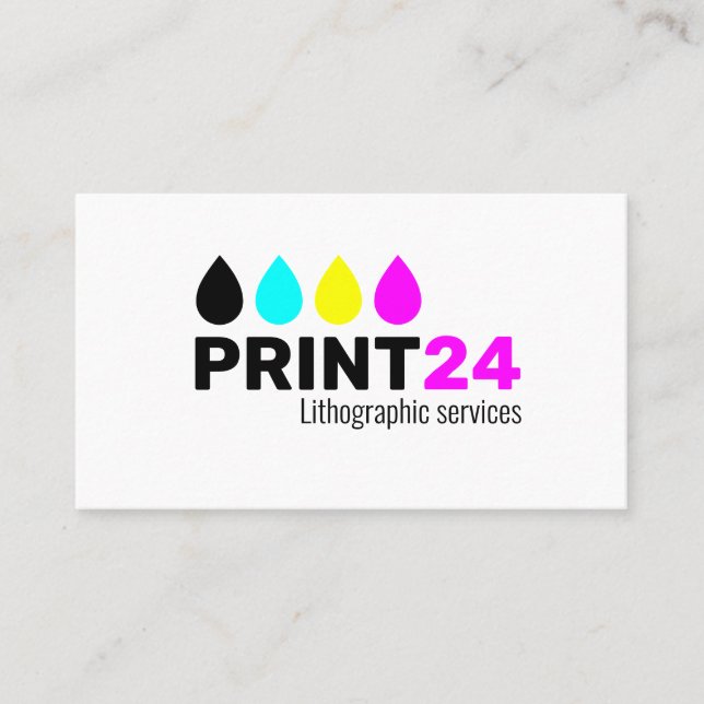 Lithographic printer business card (Front)