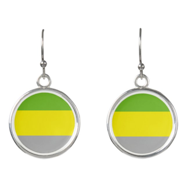 Lithromantic Pride Flag Earrings (Front)