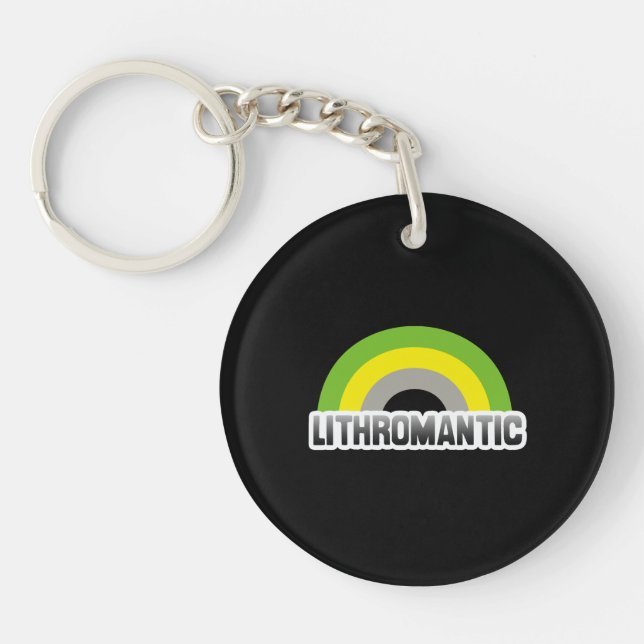 Lithromantic Pride Keychain (Front)