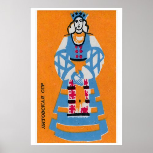 Lithuainian Woman - Matchbox Print - Aesthetic