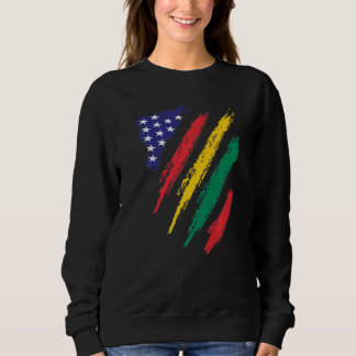 Lithuania American Grown Flag USA Patriot Heritage Sweatshirt