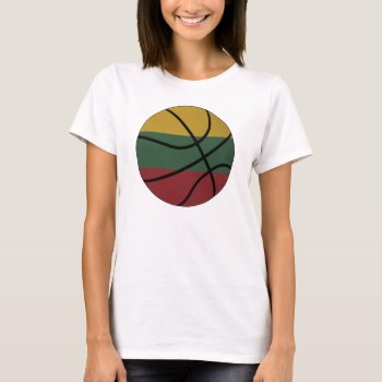 Lithuania Basketball Ladies Baby Doll T-shirt by InternationalSports at Zazzle