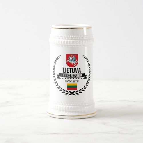 Lithuania Beer Stein