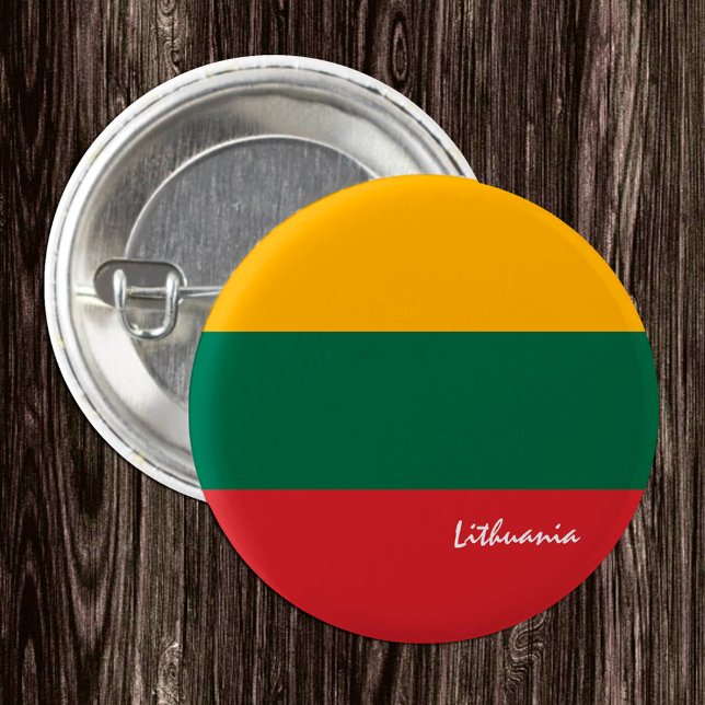 Lithuania button, patriotic Lithuanian Flag Button (Creator Uploaded)