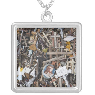 Lithuania, Central Lithuania, Siauliai, Hill 2 Silver Plated Necklace