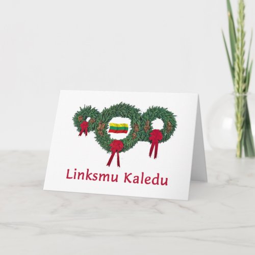 Lithuania Christmas 2 Holiday Card