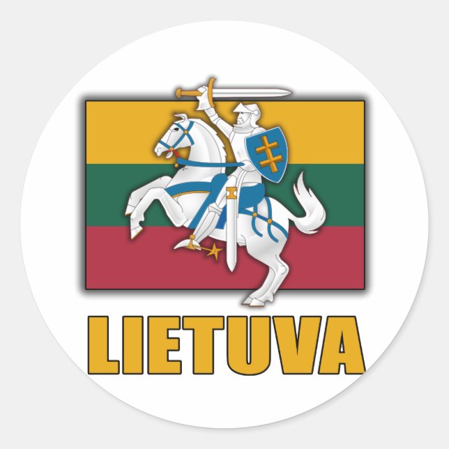 Lithuania Coat of Arms Classic Round Sticker (Front)