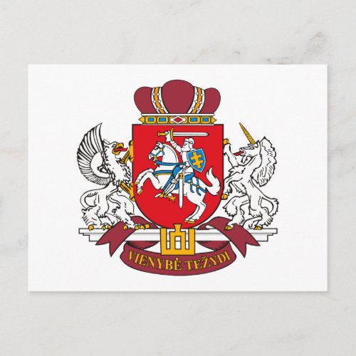 Lithuania Coat of Arms Postcard