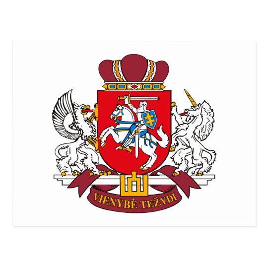 Download Lithuania Coat of Arms Postcard | Zazzle.com