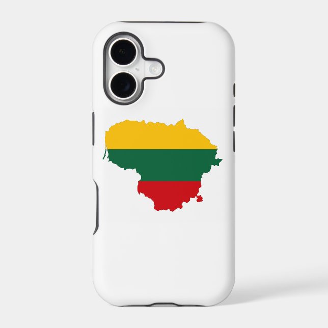 lithuania country flag map shape symbol iphone case (Back)