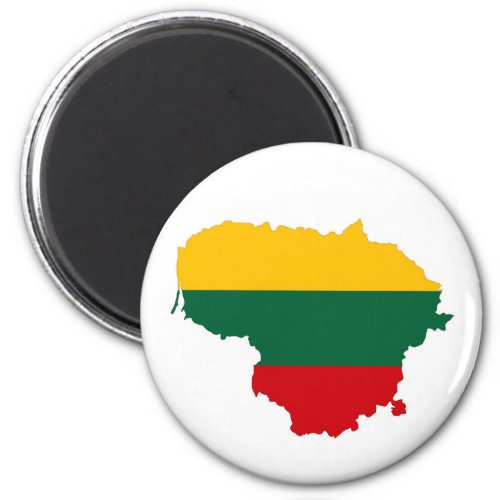 lithuania country flag map shape symbol magnet